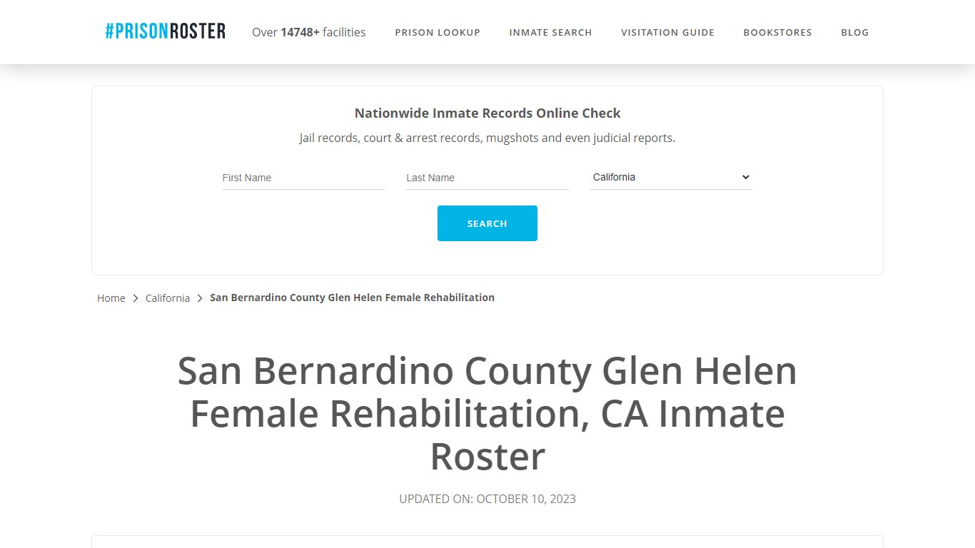 San Bernardino County Glen Helen Female Rehabilitation, CA